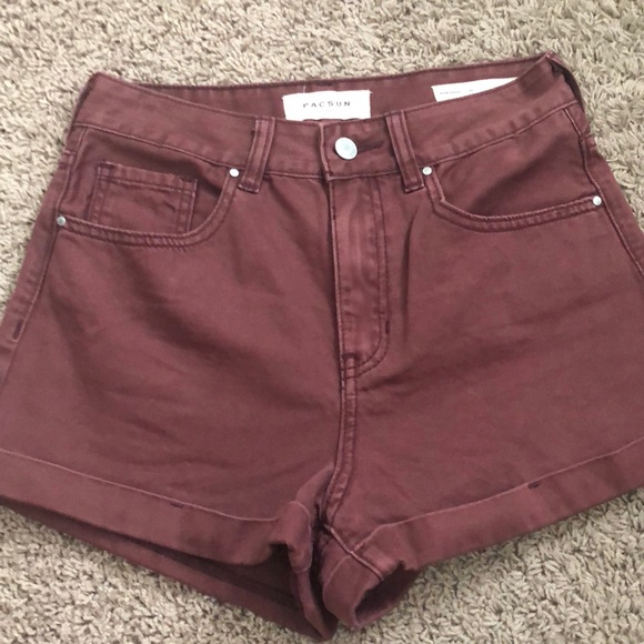 PacSun Pants - maroon mom shorts